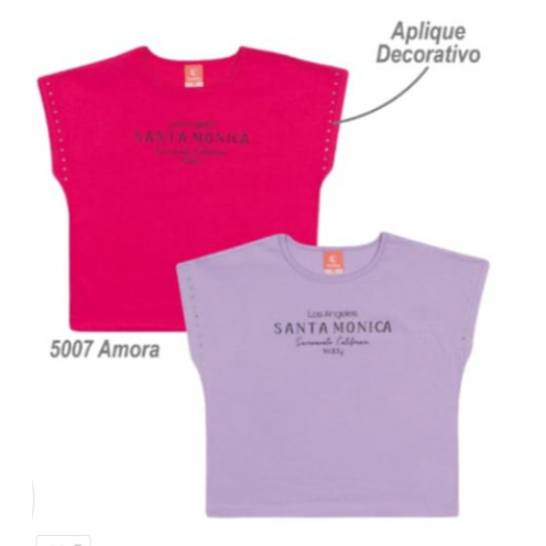 Blusa Infanto Juvenil Menina Verão Teddy 12/16 17655