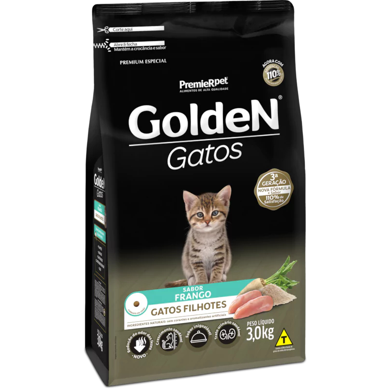 Granel de GoldeN® Gatos Filhotes Frango 1kg