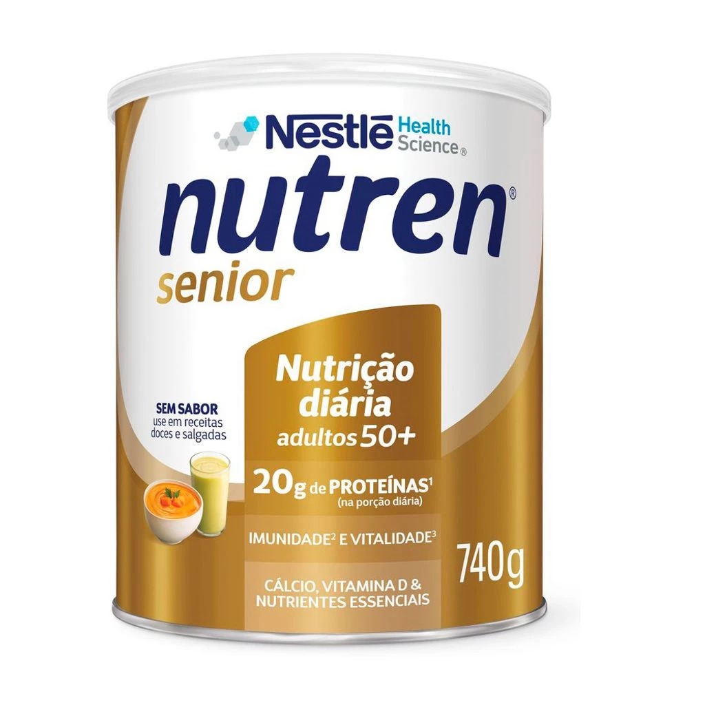 Nutren Senior Sem Sabor Complemento Alimentar 740g em Oferta na Shopee