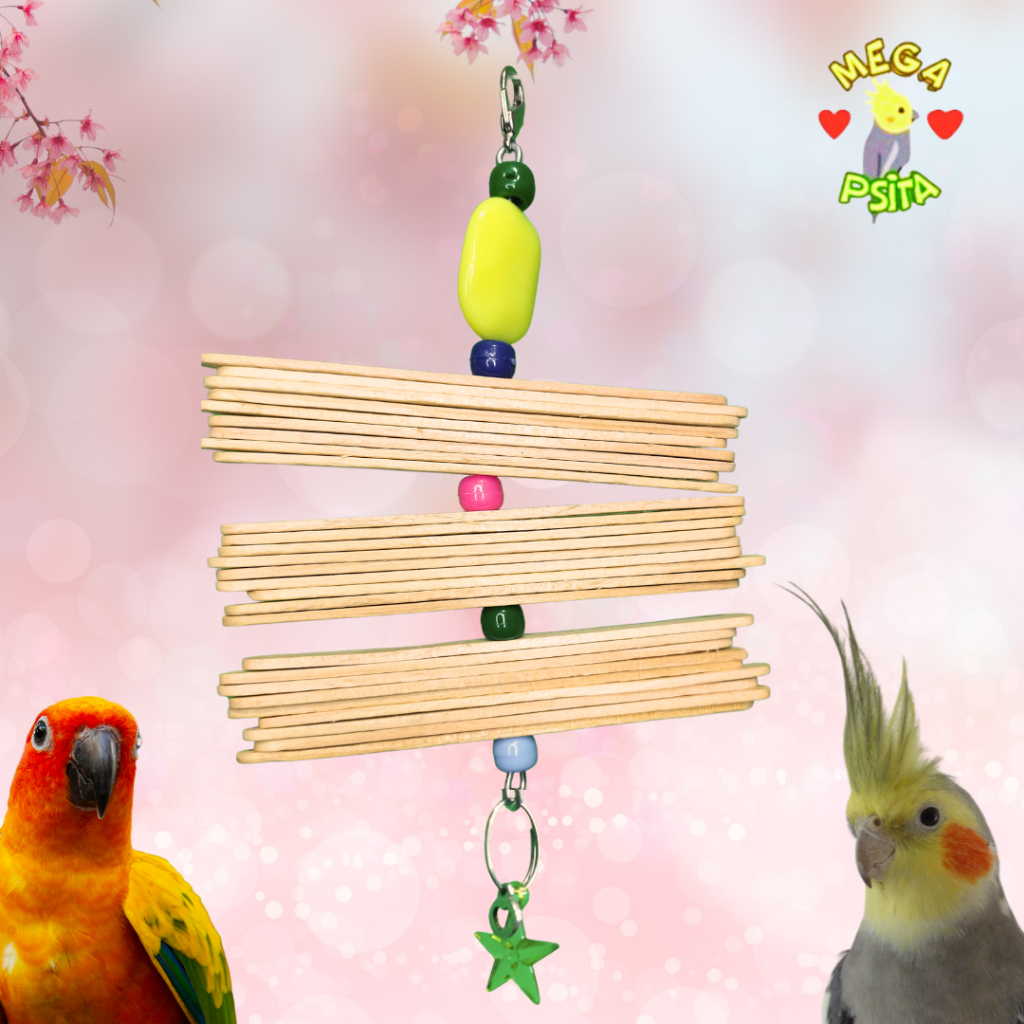 Penduricalhos Brinquedo Calopsita, Agaporni, Periquito, Aves - Linha Mega Gira-Psita em Oferta na Shopee