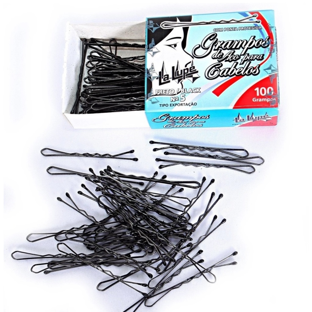 Grampo para Cabelo - 10 caixas = 1.000 unidades de grampos PRETO em Oferta na Shopee