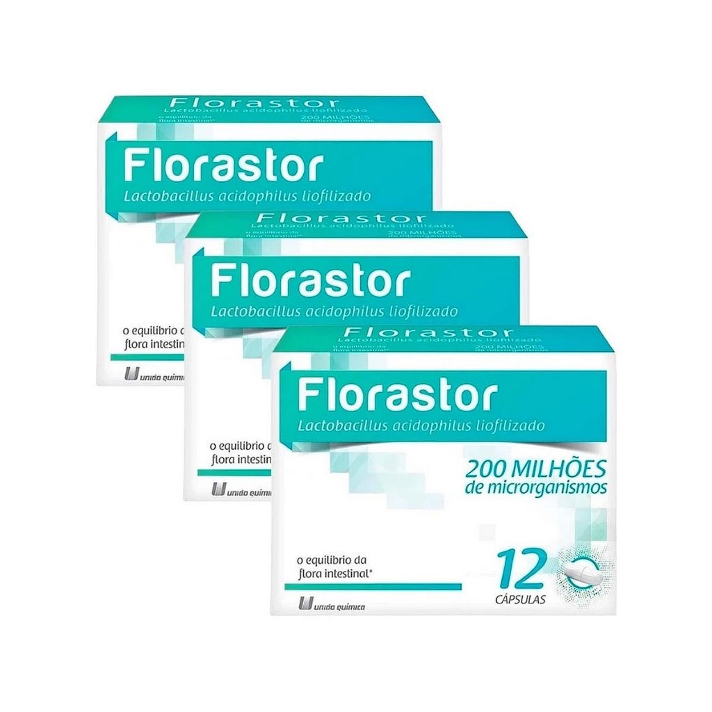 Kit 3 Florastor Probiótico 12 Cápsulas em Oferta na Shopee