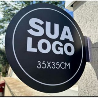 Placa Dupla Face Personalizada Com A Sua Logo/ Uso Externo  35x35cm em Oferta na Shopee