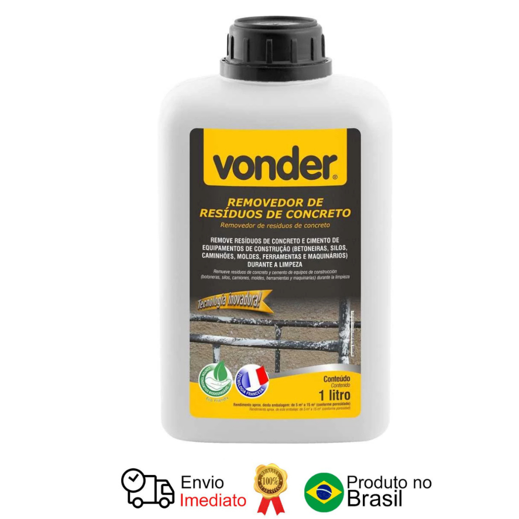 Removedor Resíduos De Concreto 1 Litro Vonder em Oferta na Shopee