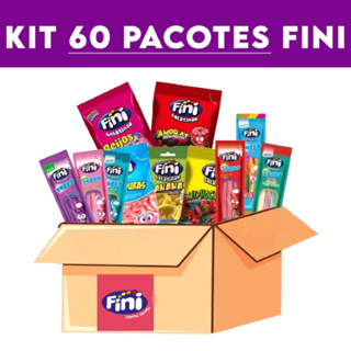 Kit com 60 pacotes Bala FINI ou DOCILE Sabores Variados em Oferta na Shopee