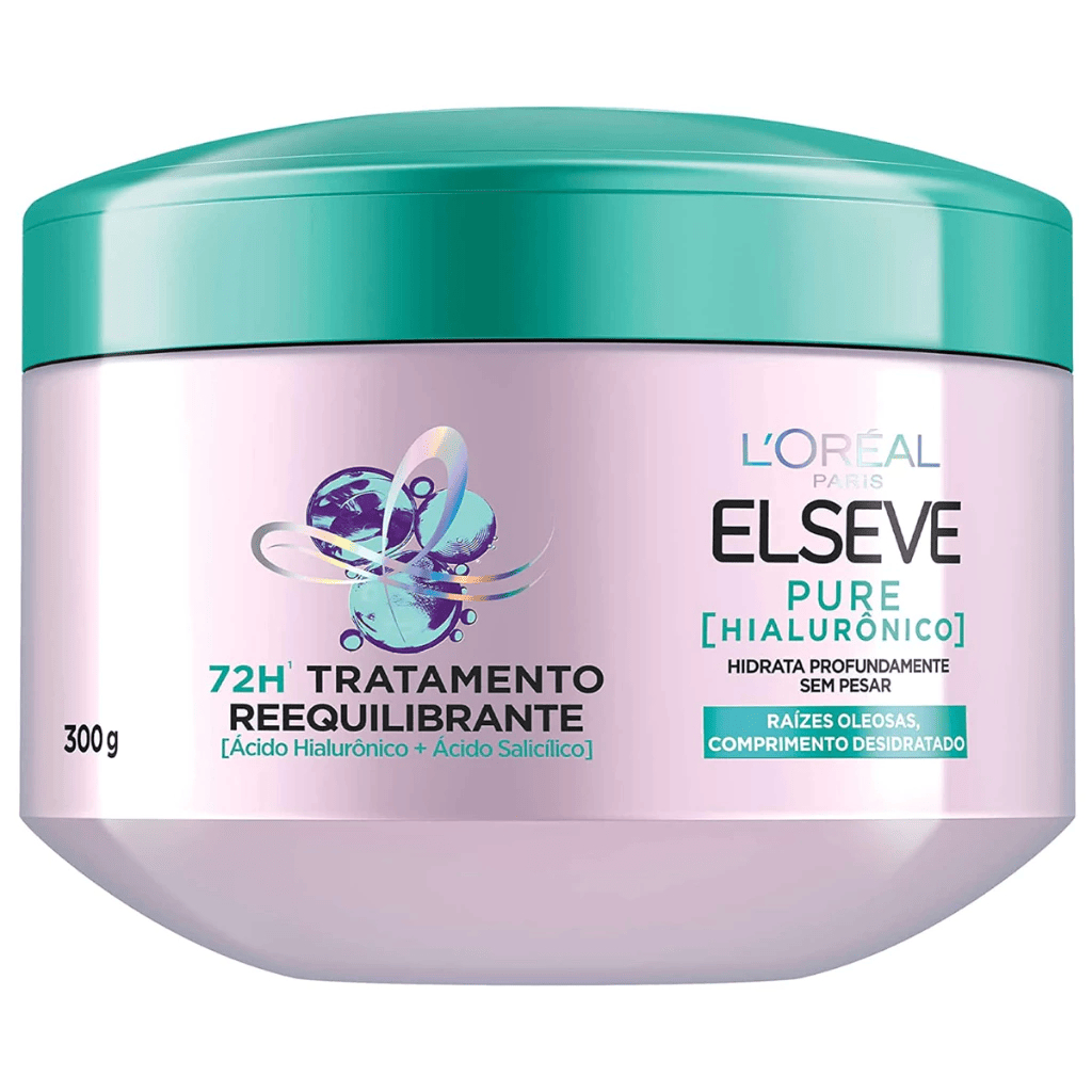 Máscara de Tratamento Elseve Pure Hialurônico LOréal Paris 300g em Oferta na Shopee
