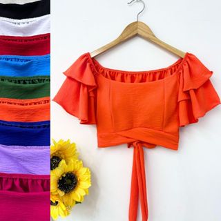 blusa cropped com bojo moda feminina 0935 em Oferta na Shopee