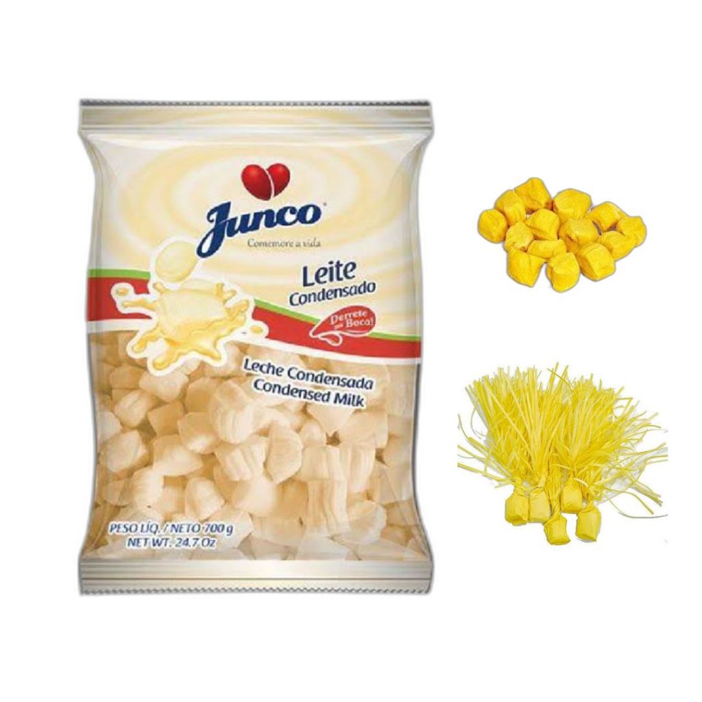 Bala De Coco Leite Condensado 400g Junco Para Festa Aniversario