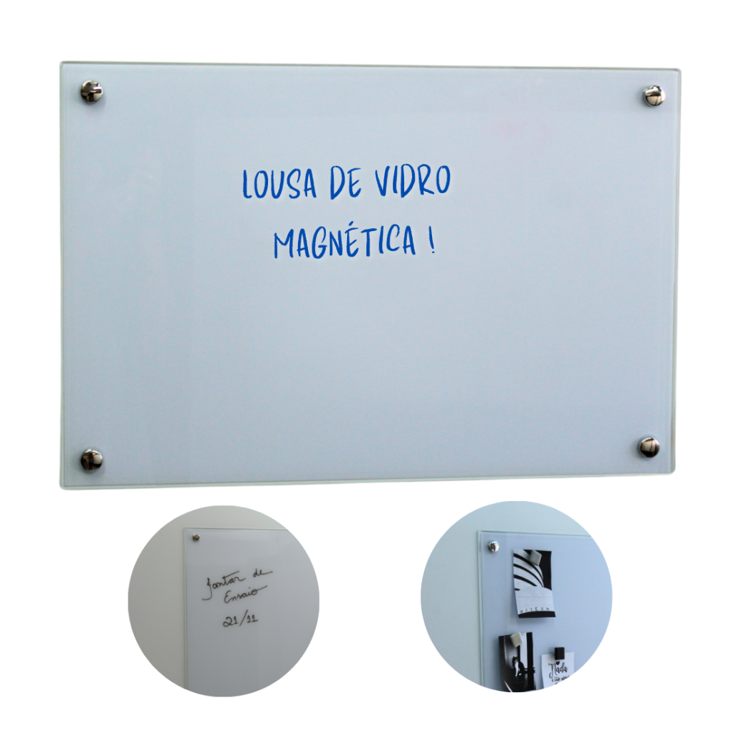 Quadro branco de vidro escrita e imãs 80x60 cm lousa de vidro magnética lousa branca quadro branco em Oferta na Shopee