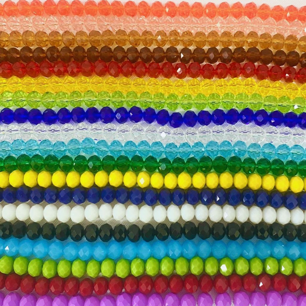 3 Fios de cristal Missanga facetado 8mm achatado aprox 65 pedras no fio bijuterias guias artesanato umbanda candomble