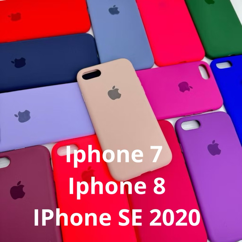 Capa P/ iPhone 7/8 Normal Iphone SE 2020 Kit Capa + Pelicula 3D ou Só 1 Capa Case Aveludada Com Logo em Oferta na Shopee