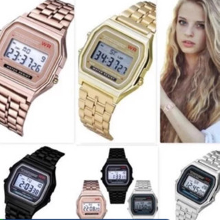 Relógios masculinos e femininos retrô quadrados requintados 123 em Oferta na Shopee