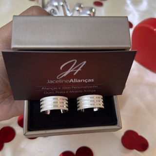 Alianças de namoro Alianças compromisso 9mm prata 950 Par de alianças prata
