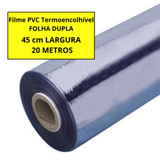 Bobina Filme PVC Termoencolhivel 45 cm - 20 metros FOLHA DUPLA em Oferta na Shopee