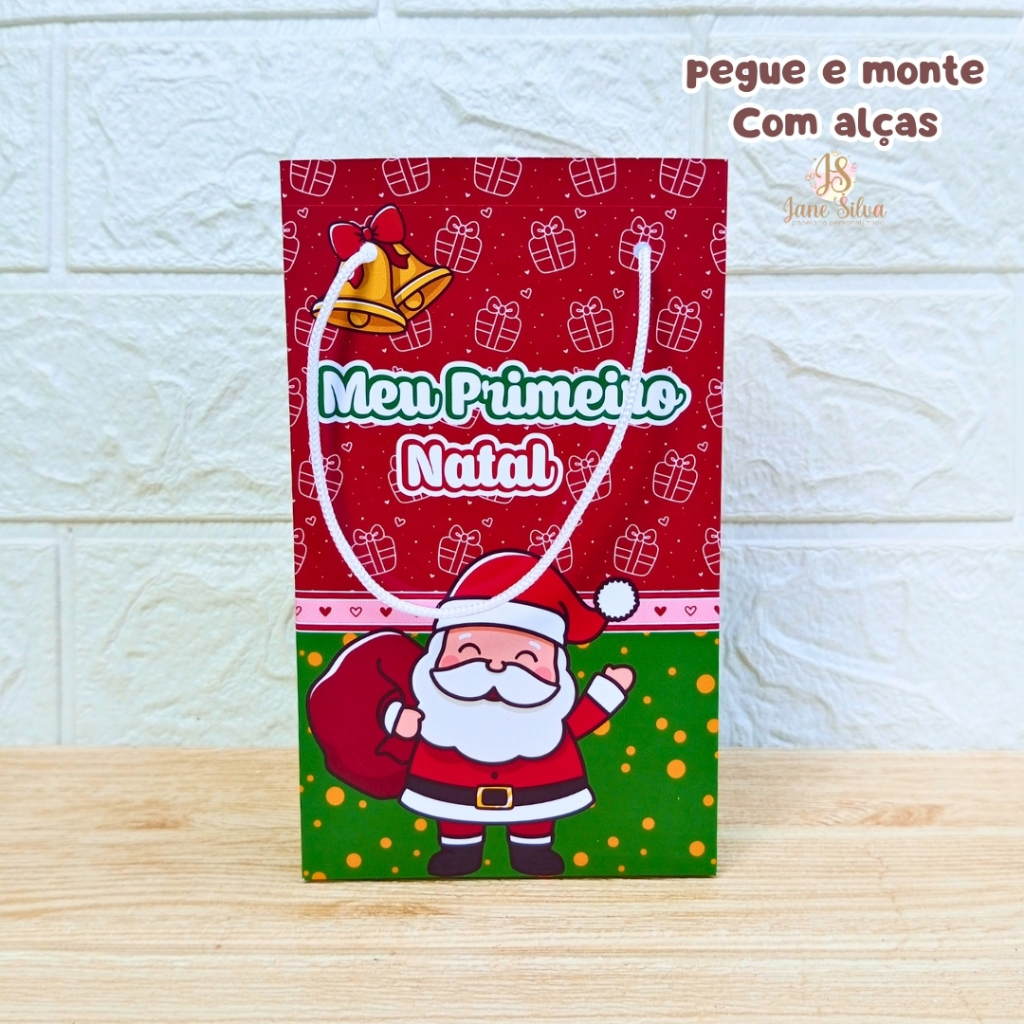 Sacolinha Surpresa Natal - Feliz Natal - Personalizados - Lembrancinha - Festa infantil - Aniversário / PEGUE E MONTE