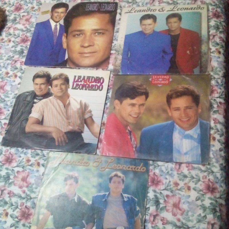 discos vinil Leandro e Leonardo coletanea 5 lps