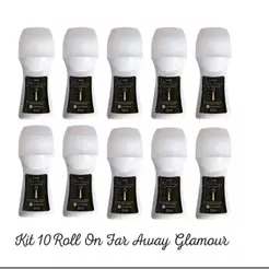 Kit 10 Desodorante Roll-on Antitranspirante Far away Glamour 50ml - Avon