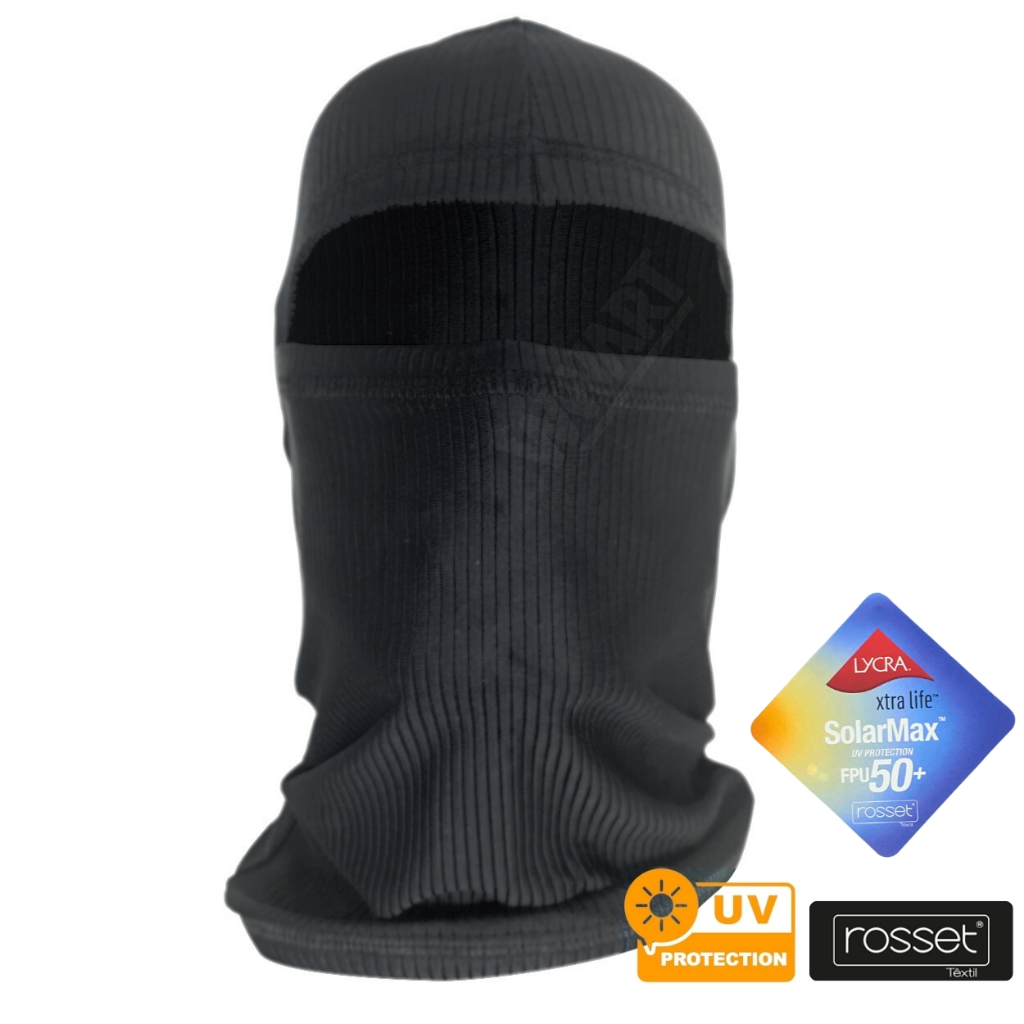 Balaclava Tática Militar SMILE Proteção UV+ Preta SolarMax Xtra life