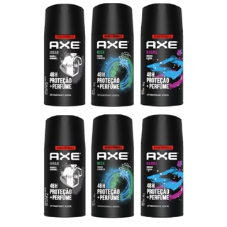Kit 06un Desodorante Antitranspirante Spray Axe Masculino 48h 152ml (Escolha a Fragrância) em Oferta na Shopee