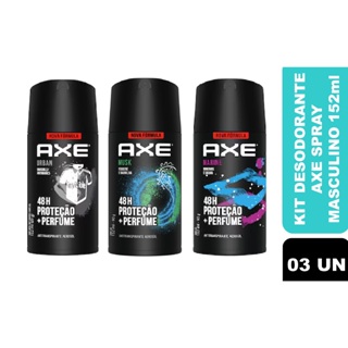 Kit 03un Desodorante Antitranspirante Spray Axe Masculino 48h 152ml (Escolha a Fragrância) em Oferta na Shopee