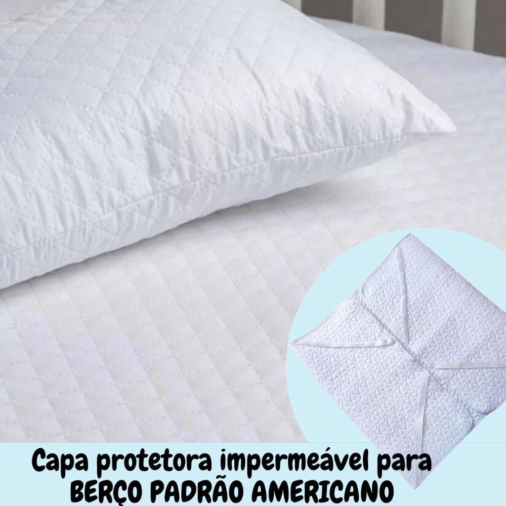 Capa Protetor De Colchão Impermeavel Para Berço Americano Padrao