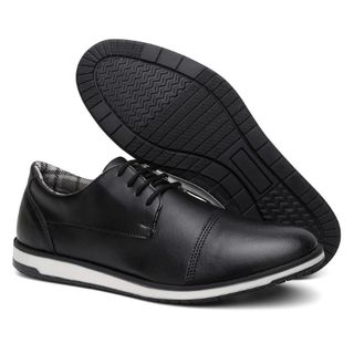 Sapato Masculino Oxford Liso Casual Moderno Sapatenis Social