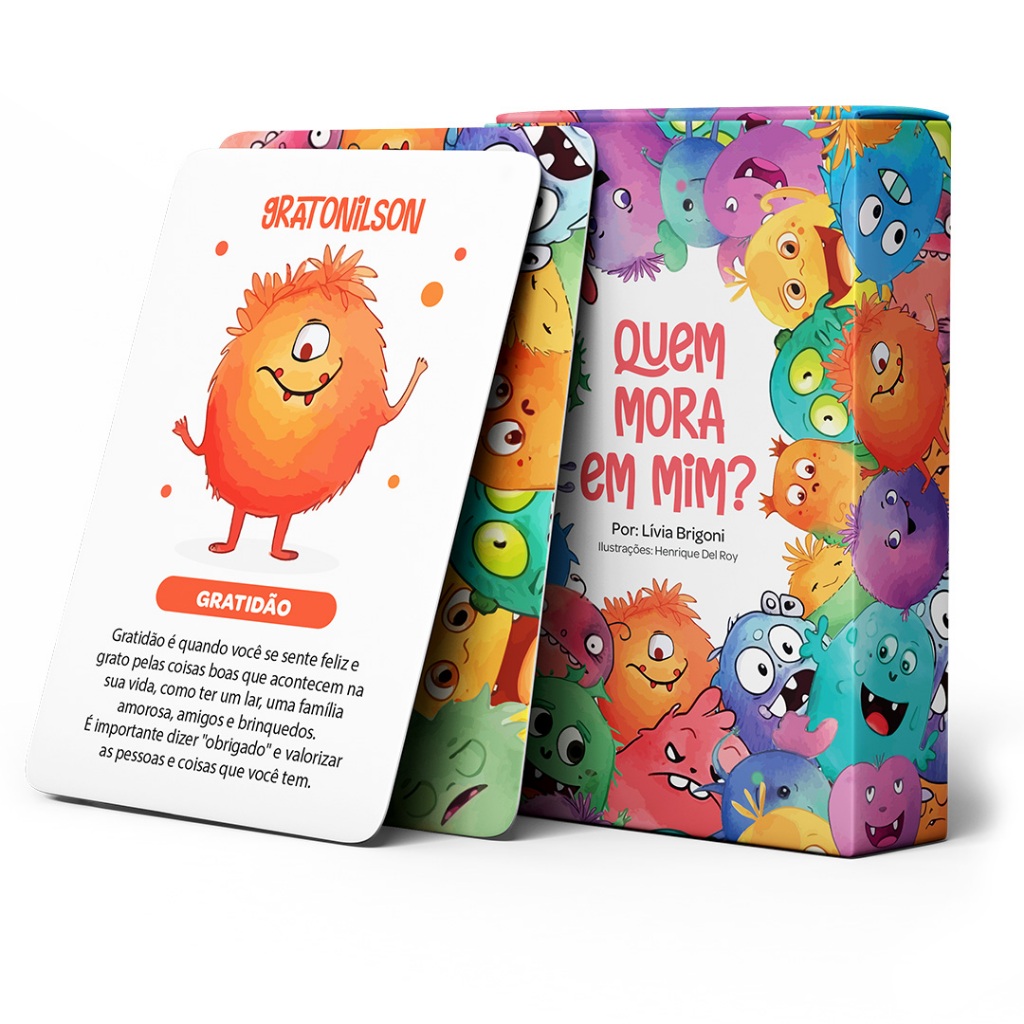 Jogo Cartas Educativo Quem Mora em Mim Baralho Recurso Terapeutico Emoções Sentimentos Infantil