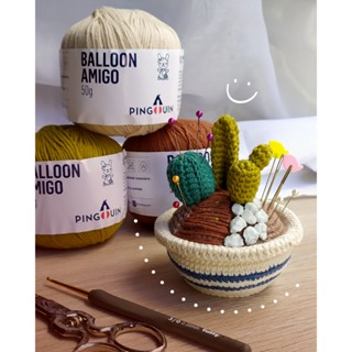 Fio Balloon Amigo 50gr 150mts Para Crochê/Tricô em Oferta na Shopee