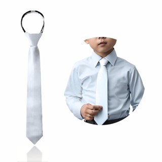 Gravata Slim Social Infantil Branca Com Nó Pronto e Zíper De 0 á 5 Anos em Oferta na Shopee