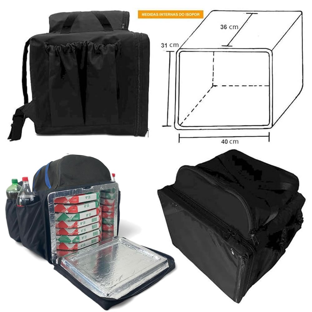 Mochila Bag Aplicativo Pizza Entrega Delivery Caixa Isopor em Oferta na Shopee