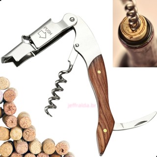 Abridor De Vinhos De Aço Inoxidável Garrafas De Cerveja E Cortador De Folhas Presente Para O Amante Do Vinho
