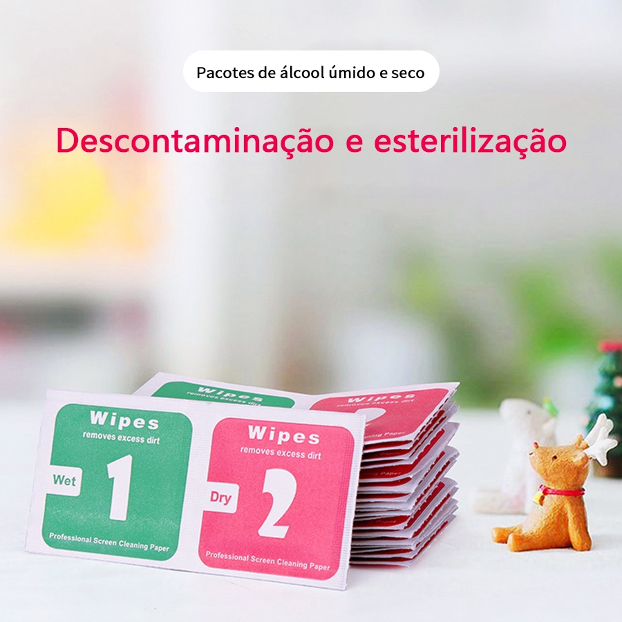 Kit de Artefatos de Filme Descartável Embalado Individualmente Pacote de Álcool Úmido & Seco Pacote de Limpeza
