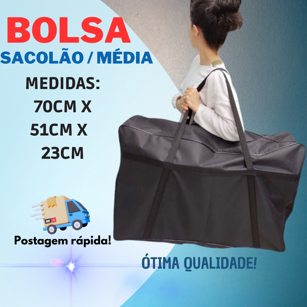 Bolsa Mala Sacolão Média Sacoleira Bagagem Mudança Viagem Academia Sacoleiras Compras Multiuso