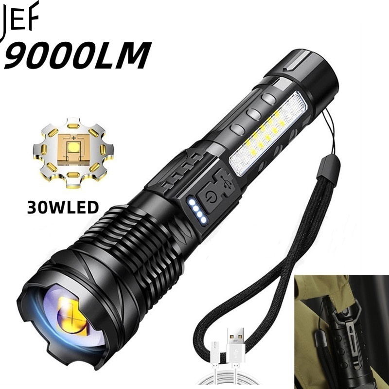 Imagem Lanterna Super Brilhante De Alta Forte De 7 Modos De Luz De Emergência Para Ambiente Externo