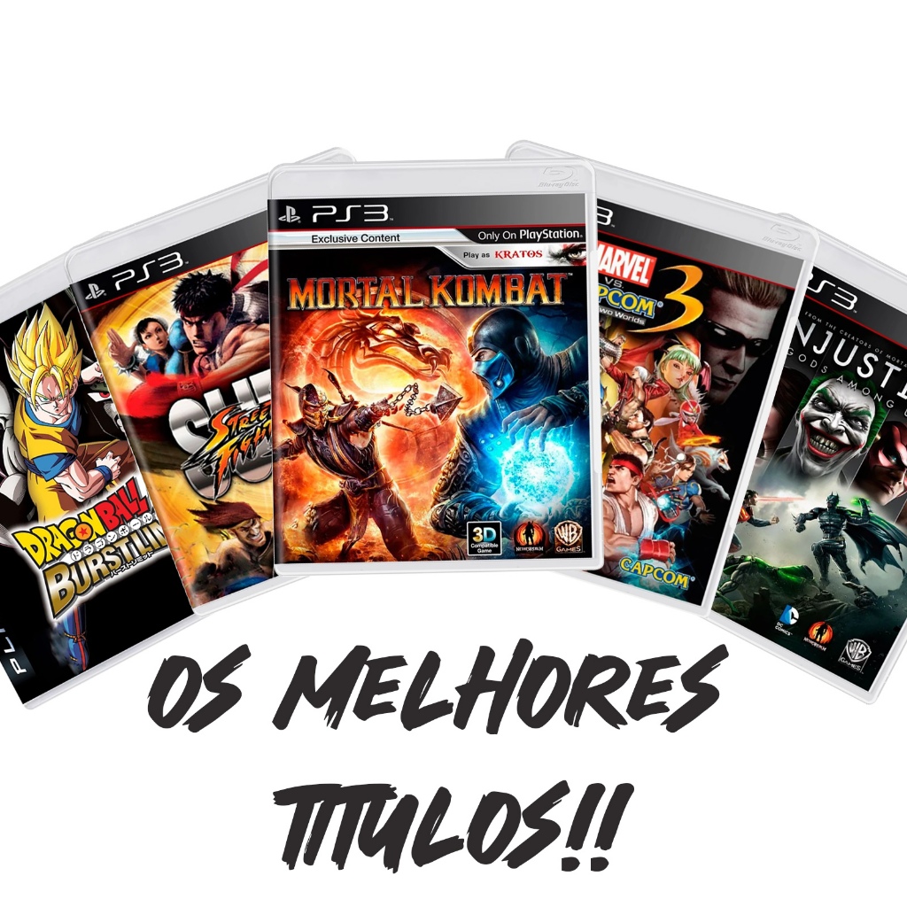 Jogos Originais de Luta para Ps3 - Midia Fisica - Mortal Kombat, Naruto, Dragon Ball, Street Fighter, Injustice Etc