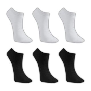 Kit 6 Pares Meia Soquete Algodão Cano Curto Infantil Unissex Menino Menina Conforto Invisível Branca em Oferta na Shopee
