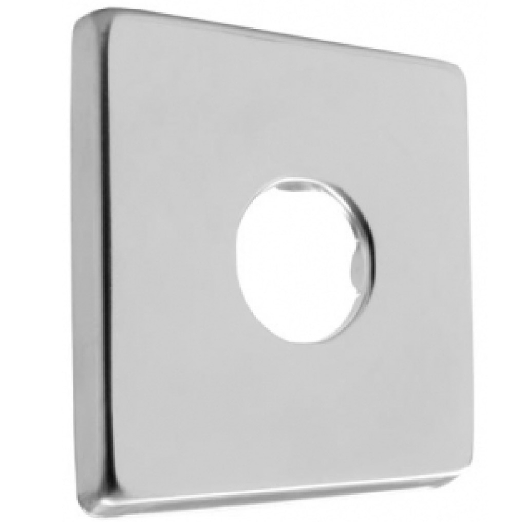 CANOPLA 6 X 6 CM  DE TORNEIRA QUADRADA INOX