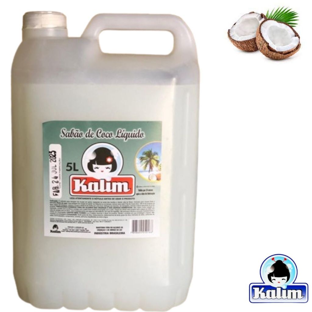 Sabão De Coco Líquido Para Roupas 5 Litros ou detergente ou alvejante entre outros escolha a variação