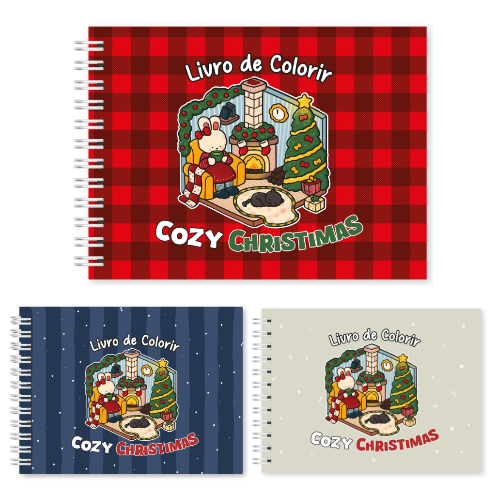 Livro para Colorir Bobbie Goods Volume 2 Natal 100 Folhas de 180 Gramatura Cozy Christimas ComfyDays
