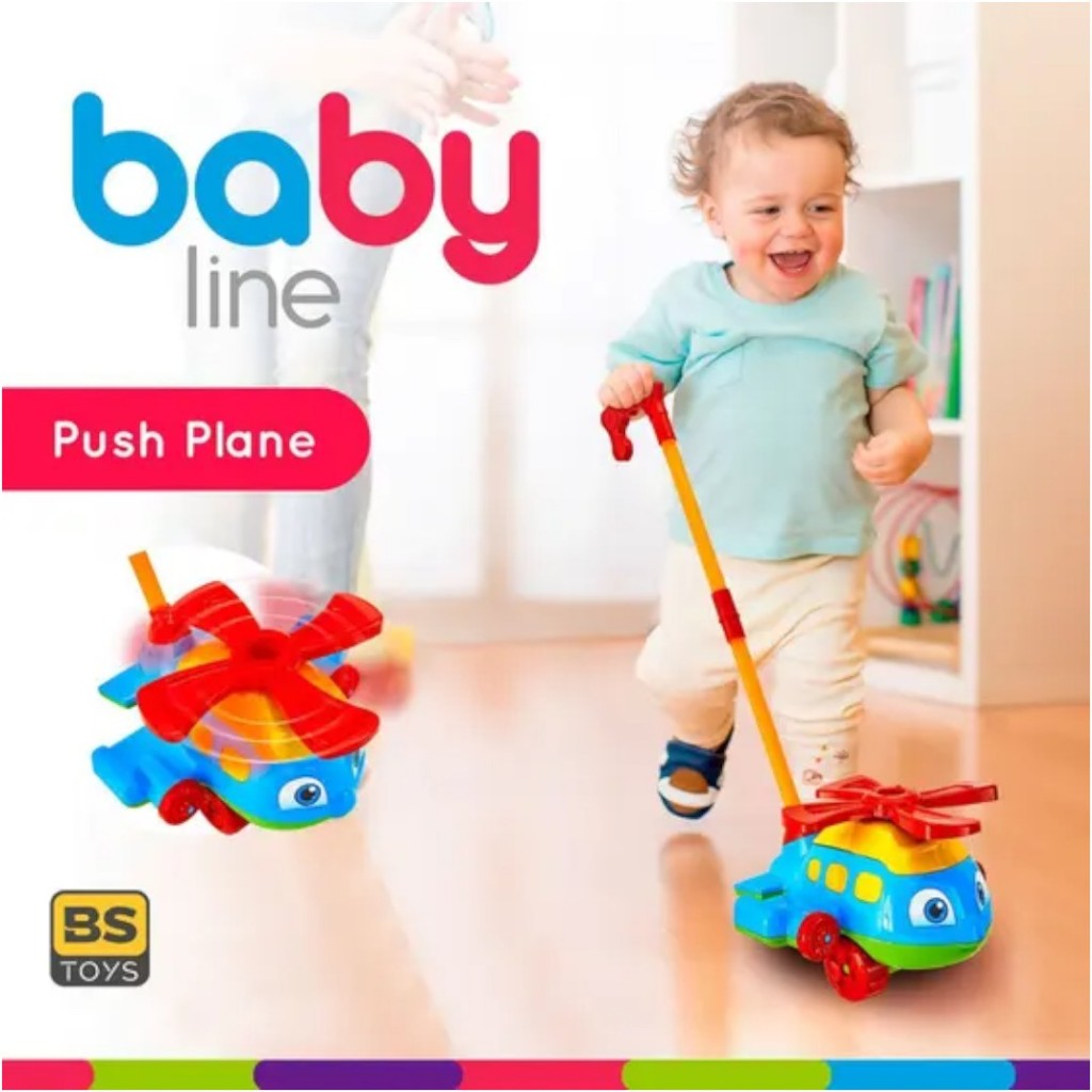Helicóptero de Empurrar Push Plane Brinquedo BS TOYS - Envio imediato - em Oferta na Shopee