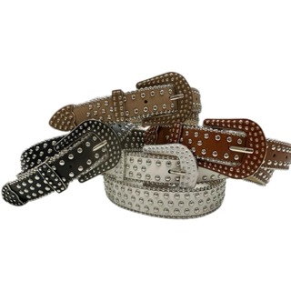 Cinto Estilo Country Unissex Detalhe Metal Bolinhas Moda em Oferta na Shopee