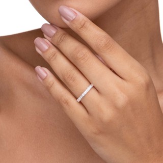 Aliança Feminina Banhada a Prata 925 Inteira Cravejada em Zircônias Luxo e Brilho Intenso em Oferta na Shopee