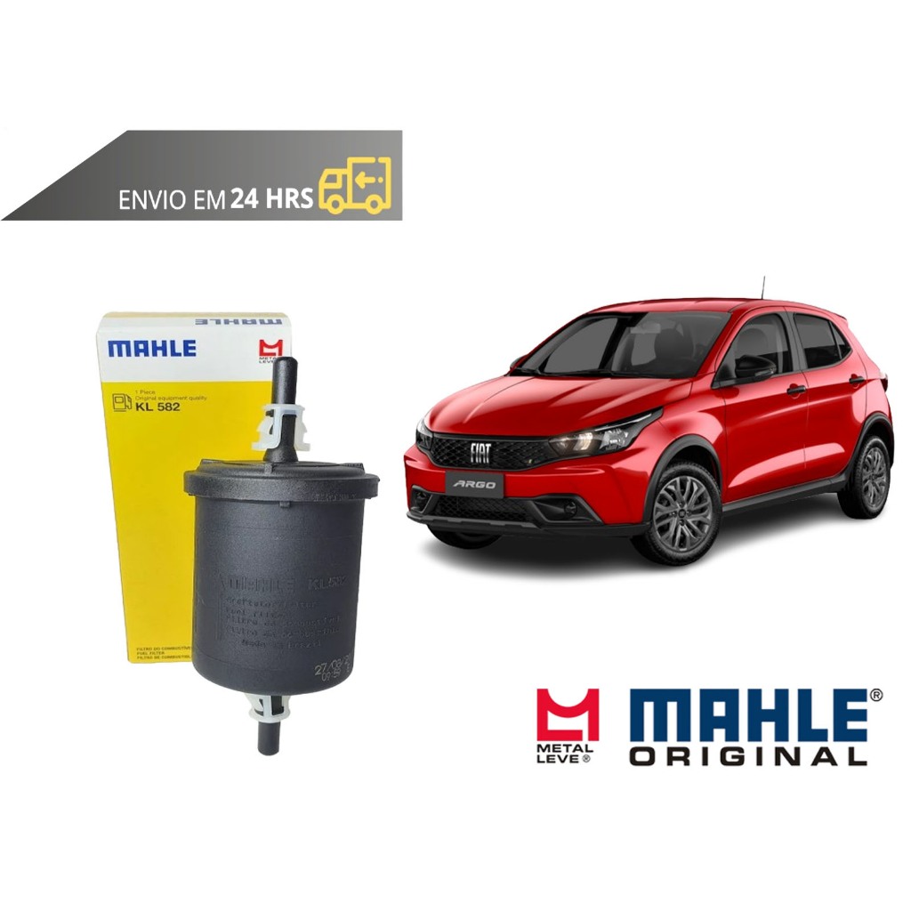Filtro de Combustivel Fiat Argo todos de 2017 a 2025 Original Mahle Metal leve em Oferta na Shopee