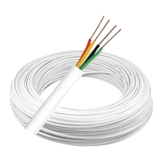 Cabo para Alarme e Interfone 4 Vias 0,40mm Branco em Oferta na Shopee