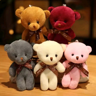 Kit 12 Chaveiros Com Pingente Ursinho Urso De Pelúcia 12cm em Oferta na Shopee