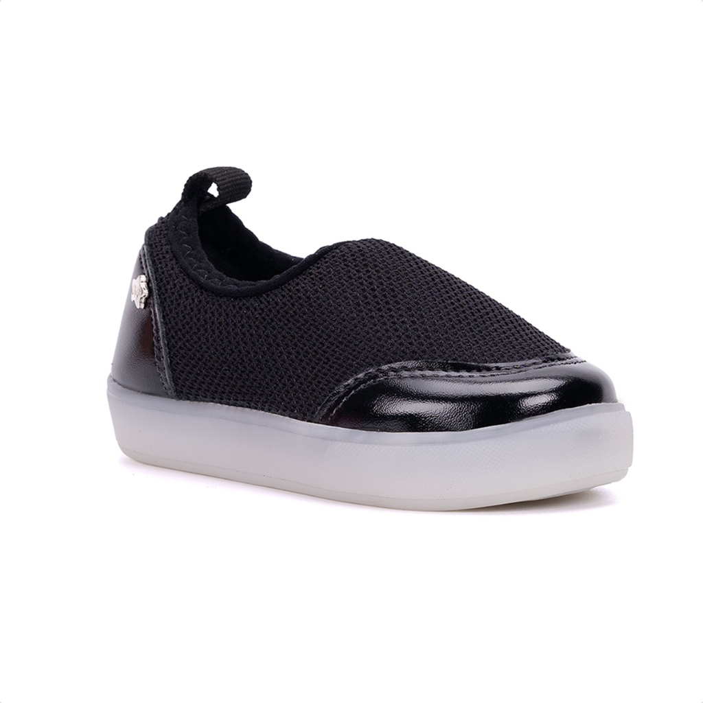 Tênis De Luzinha Slip-On Casual Menina Infantil