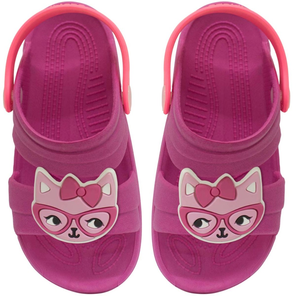 Sandalia Papete Infantil Nº 21 Ao 32 Babuche Feminino Menina Gatinha Leve Macio Antiderrapante 15.15