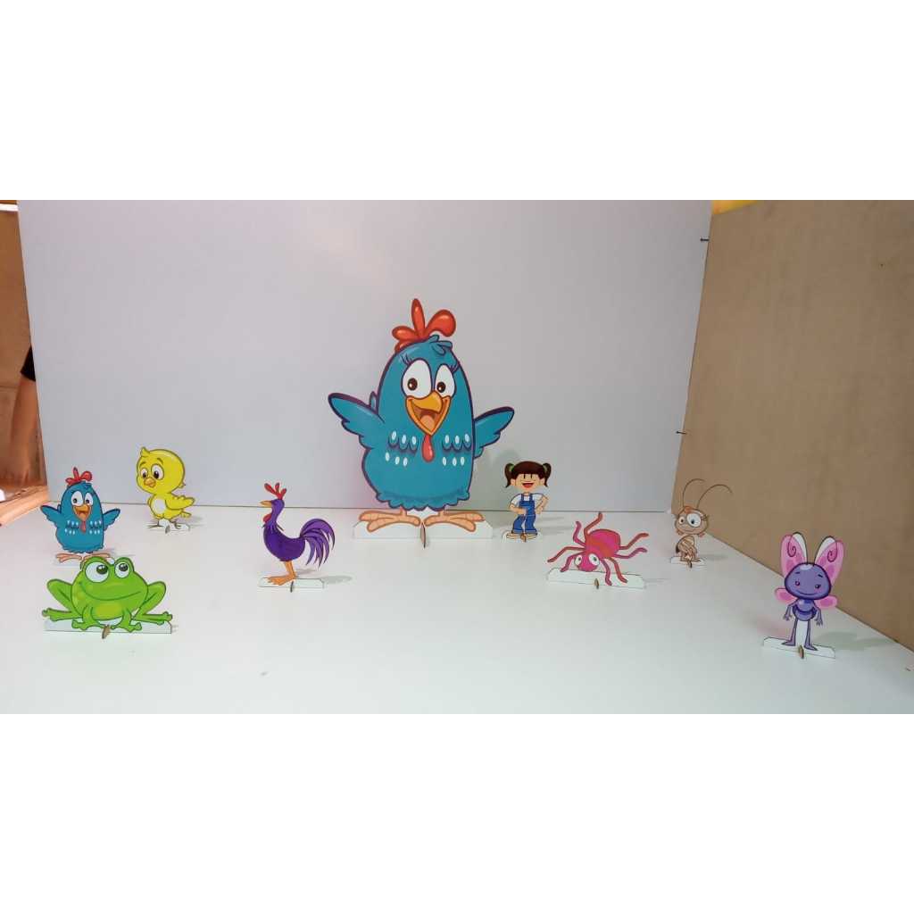 KIT DISPLAY GALINHA 1 UNIDADE DE CAHO E 6 DE MESA FESTAS E DECORACAOES em Oferta na Shopee
