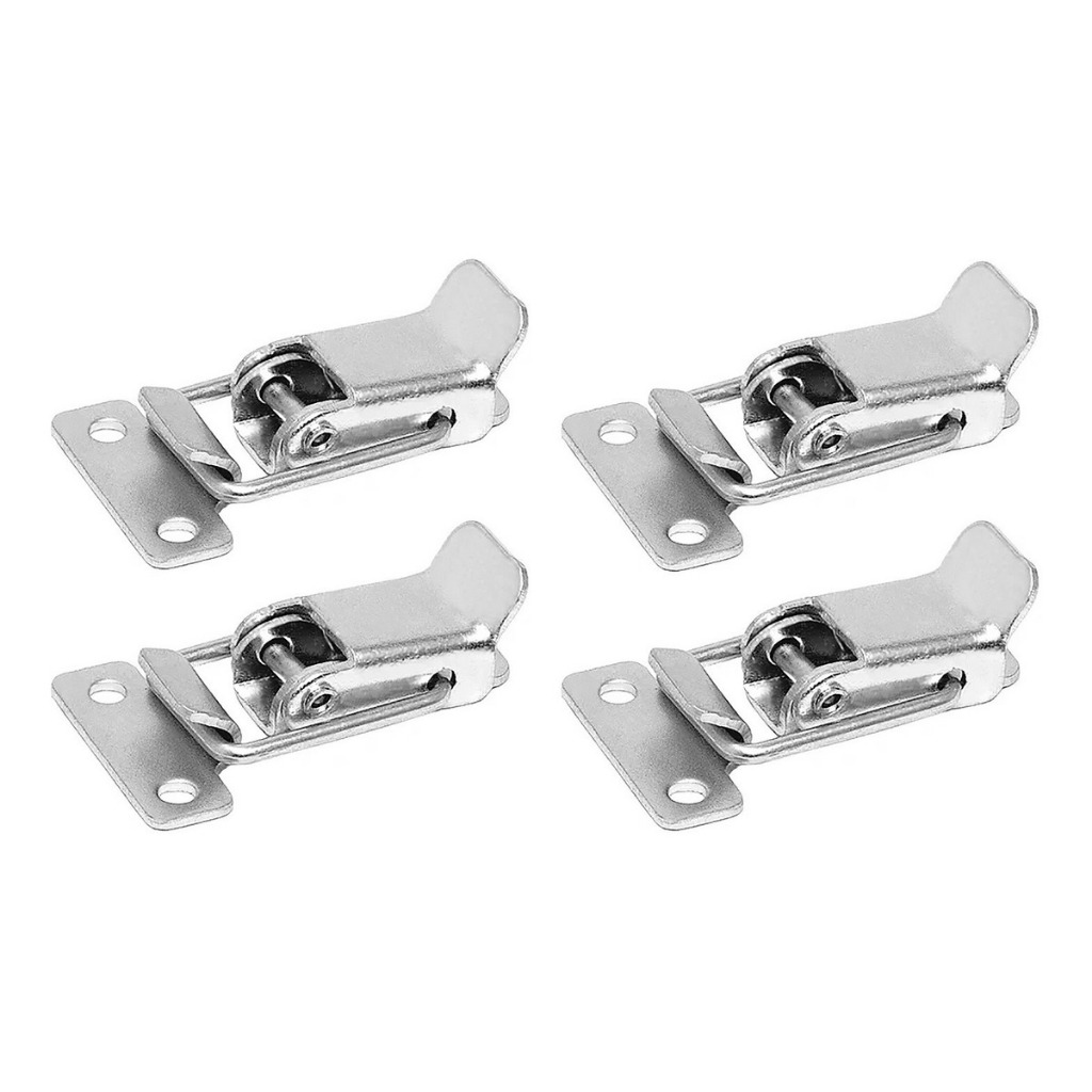 Kit C/ 4 Fecho Engate Rápido 4cm Pequeno Case Baú Inox Fe/e8