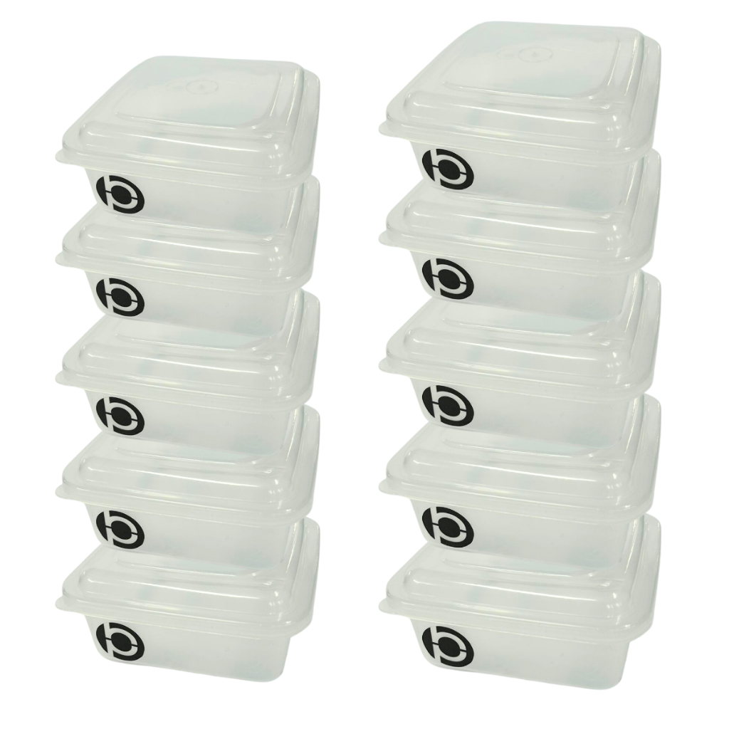 Kit 10 Potes De 300 ML Platbon Com Tampa BPA Free Vasilhas